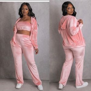 3 Peice 3X Rebdolls Day Off 3 Piece Velour Tracksuit
